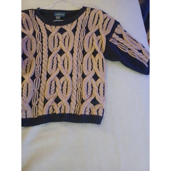 Carroll Reed Women Cotton Blend Cable Knit Pullover Long Sleeve Sweater Sz M - Picture 5 of 9